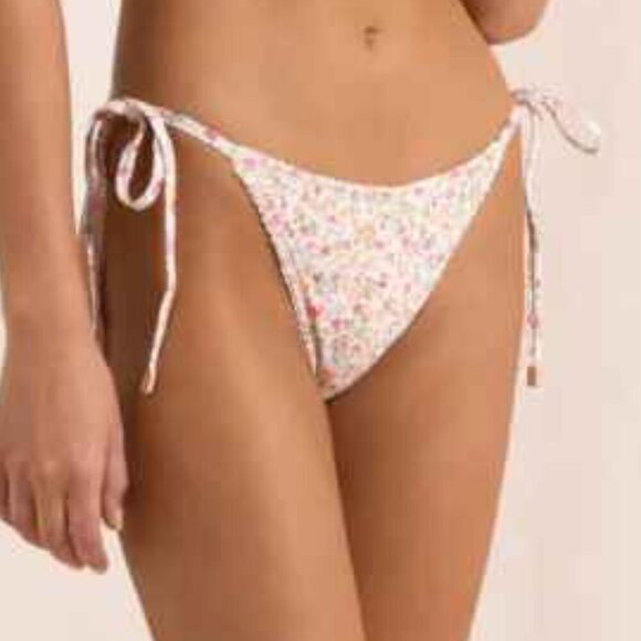 New Peony Swim String Floret Bikini Bottom Floral Size Xl - Picture 1 of 7